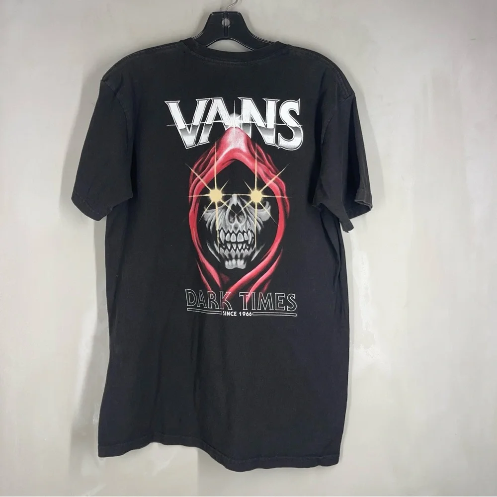 Vans Shirt Men’s Medium Black Skateboarding Grim Reaper Skull Vintage Deadstock